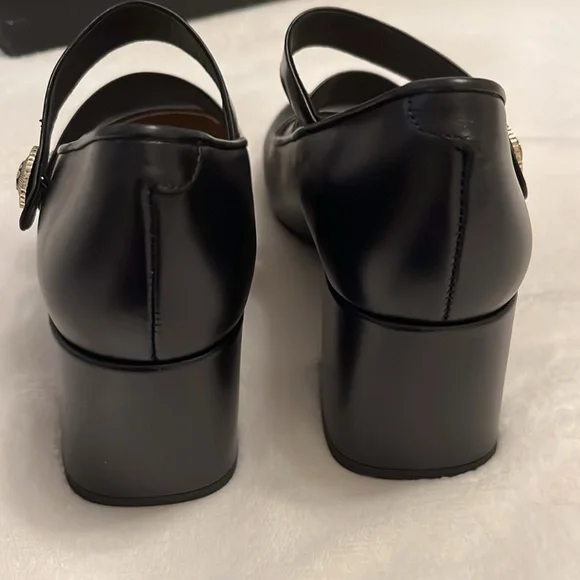 Maje Black Mary Jane Block Heel Shoes size 6 NWT - Picture 9 of 14